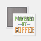 Angetrieben von Kaffee Magnet (Vorderseite/Rückseite)