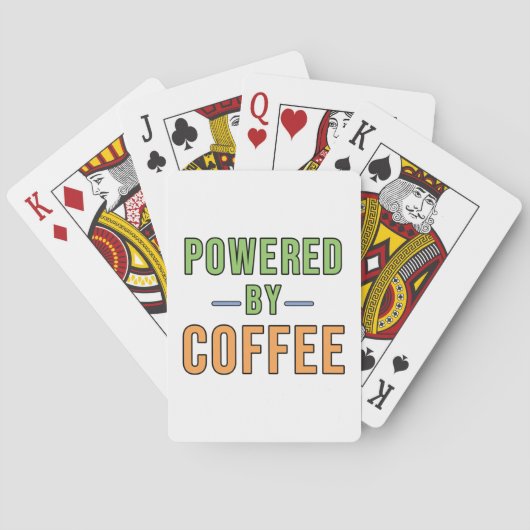 Angetrieben von Kaffee Spielkarten (Rückseite)