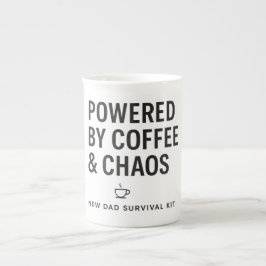 Angetrieben von Kaffee und Chaos - Das Überlebensk Porzellantasse