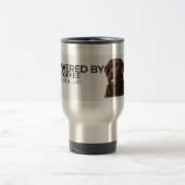 Angetrieben von Kaffee und einem Lab-Stainless-Rei Reisebecher (Mittel)
