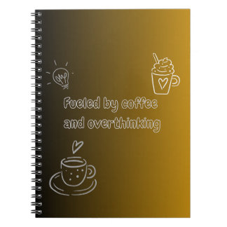 Angetrieben von Kaffee und Grübelspirale Spiralblo Notizblock