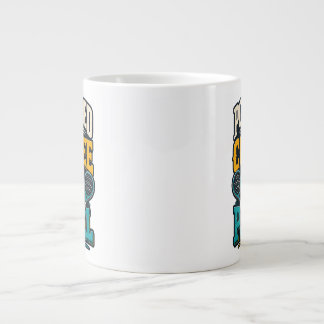 Angetrieben von Kaffee und Padel Retro-Sport Jumbo-Tasse