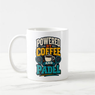Angetrieben von Kaffee und Padel Retro-Sport Kaffeetasse