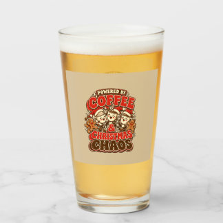 Angetrieben von Kaffee und Weihnachtschaos Glas