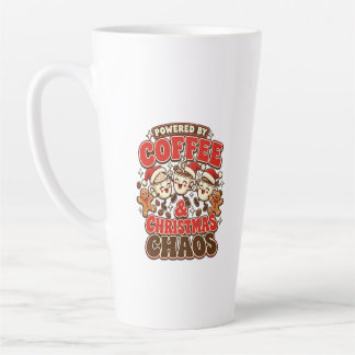 Angetrieben von Kaffee und Weihnachtschaos Milchtasse