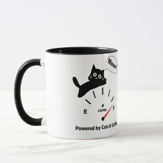Angetrieben von Katzen & Kaffee Tasse (Links)