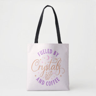 Angetrieben von Kristallen und Kaffee Lila Hallowe Tasche