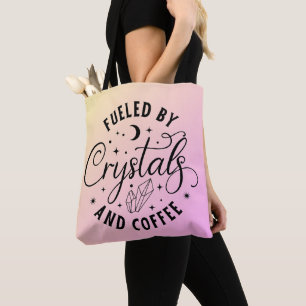 Angetrieben von Kristallen und Kaffee Rosa Ombre H Tasche