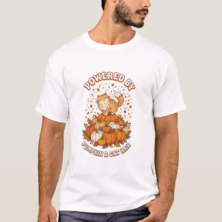 Angetrieben von Kürbis und Katzenhaaren Lustiger H T-Shirt