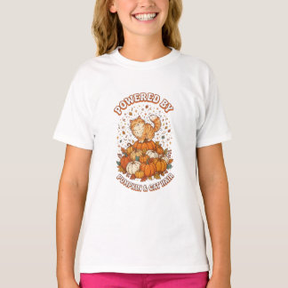 Angetrieben von Kürbis und Katzenhaaren Lustiger H T-Shirt