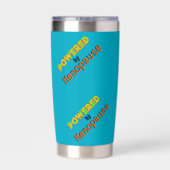 Angetrieben von Menopause 3  Thermobecher (Rückseite)