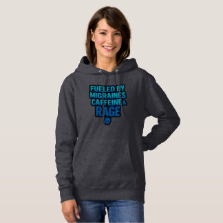 Angetrieben von Migräne, Koffein & Wut Hoodie