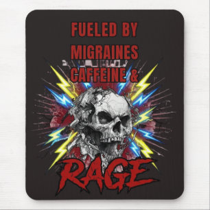 Angetrieben von Migräne Pure Liquid Rage Totenkopf Mousepad
