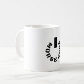Angetrieben von Morse-Code Kaffeetasse (Vorderseite Links)