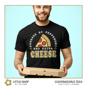 Angetrieben von Pepperoni- und Käsepizza-Liebhaber T-Shirt