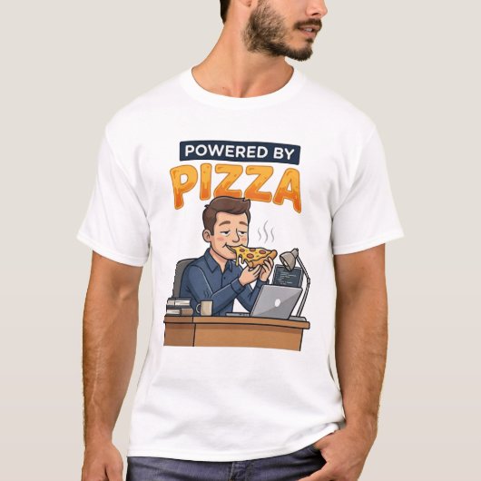 Angetrieben von Pizza - Lustiger Programmierer & G T-Shirt (Vorderseite)