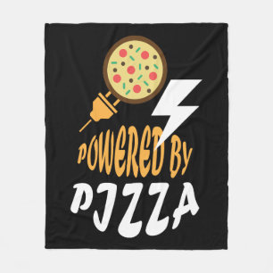 Angetrieben von Pizza – Lustiges Essenliebhaber-De Fleecedecke
