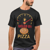 Angetrieben von Pizza T-Shirt (Vorderseite)