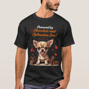 Angetrieben von Schokolade und Chihuahua-Liebe T-Shirt