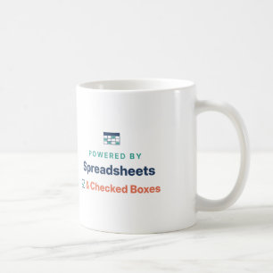 Angetrieben von Tabellen und Checkboxen Office M Kaffeetasse