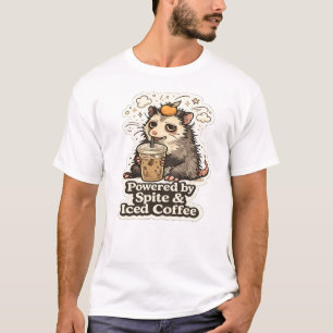 Angetrieben von Trotz und Eiscafé Possum Aufkleber T-Shirt