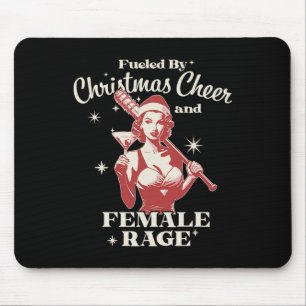 Angetrieben von Weihnachtsstimmung und weiblicher  Mousepad