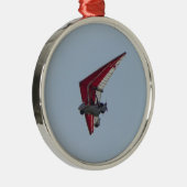 Angetriebenes Fallsegelflugzeug Silbernes Ornament (Rechts)