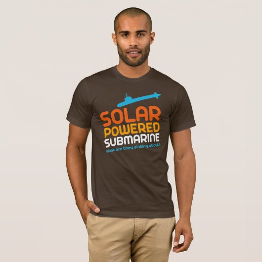 Angetriebenes Solarunterseeboot T-Shirt (Vorne ganz)
