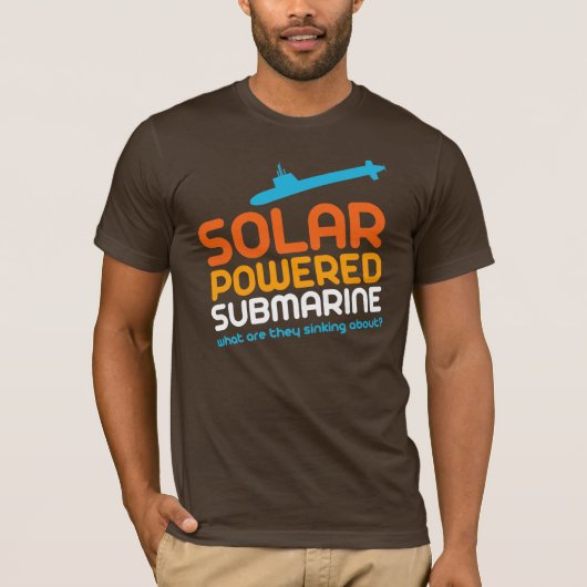 Angetriebenes Solarunterseeboot T-Shirt (Vorderseite)