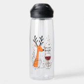 Angetrunkene und strahlende Rentiere Trinkflasche (Rückseite)