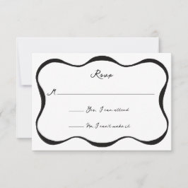 Angewandte Multifunktionsleisten-Antwortkarte RSVP Karte