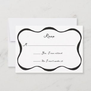 Angewandte Multifunktionsleisten-Antwortkarte RSVP Karte