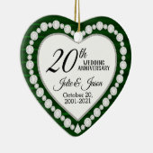 Angewohnt - 20. Hochzeitstag | Smarald Green Keramikornament (Rechts)