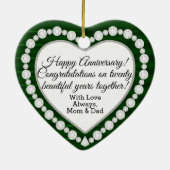 Angewohnt - 20. Hochzeitstag | Smarald Green Keramikornament (Hinten)