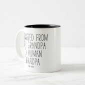 Angewohnt für den menschlichen Großvater Funny gef Zweifarbige Tasse (Vorderseite Links)