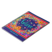 Angewohnt glauben, florale Herzen schlichtweg Spaß Notizblock (Linke Seite)