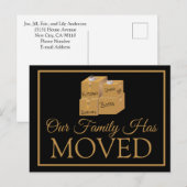 Angewohnt hat unsere Familie umgezogen Postkarte (Vorne/Hinten)