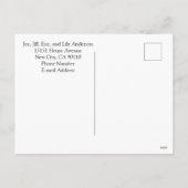 Angewohnt hat unsere Familie umgezogen Postkarte (Rückseite)