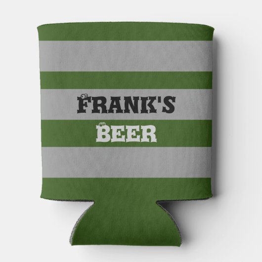 Angewohnt, kühne Streifen, Vatertag Dosenkühler (Rückseite)