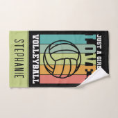 Angewohnt nur ein Mädchen, das Volleyball Liebe Handtuch (Handtuch)