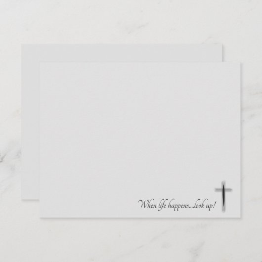 Angewohnt, wenn das Leben passiert, schaut über Mitteilungskarte (Vorne/Hinten)