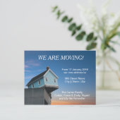 Angewohnt "Wir bewegen uns" | Neues Haus Ankündigungspostkarte (Stehend Vorderseite)