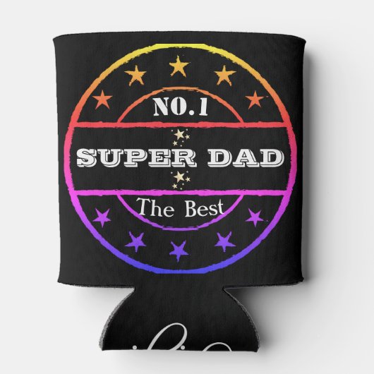 Angewohnter Personalisierter Vatertag Stubby-Holde Dosenkühler (Rückseite)