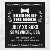 Angewohnter Vater der Braut Weinetikett (Einzelnes Label)