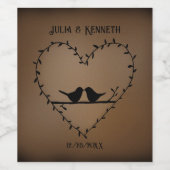 Angewohntes Hochzeitsfeiertag - Gedenkfeier Weinetikett (Einzelnes Label)