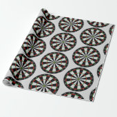 Angezogene Darts-Zielmuster Geschenkpapier (Ungerollt)