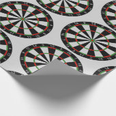 Angezogene Darts-Zielmuster Geschenkpapier (Ecke)