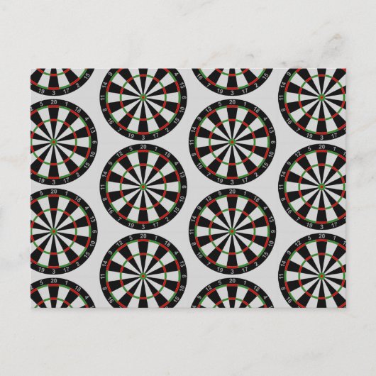 Angezogene Darts-Zielmuster Postkarte (Vorderseite)