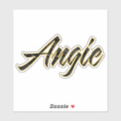 Angie black gold Lettering Aufkleber Sticker (Blatt)