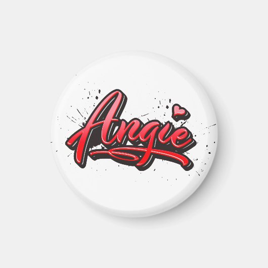 Angie Heart Splash Magnet (Vorne)